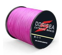 Dorisea, lenza da pesca intrecciata Extreme Braid in 100% Pe, lunghezza 300 metri, test 2,7-136 kg (rosa, 13,6 kg/0,26 mm)