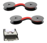 DORKIN Accessori per macchine da scrivere, 2 rotoli di nastro per macchine da scrivere GR4, nylon, compatibile con macchine da scrivere Olivetti, 10 metri per rotolo (nero e rosso)
