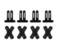 DORKIN Nastro e materiali per supporti medici，4 pezzi di bende kinesiologiche nere e 4 pezzi di nastro sportivo nero a forma di X, nastro kinesiologico, alleviano il dolore muscolare