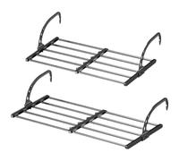 Dorm Bed Shelf - Foldable Adjustable Organizer, Retractable Clothes Rack for Balcony or Bedroom, Multifunctional Storage Shelf for Dorm Room Apartment Crib or Kids Room
