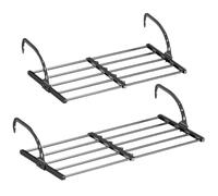 Dorm Bed Shelf - Foldable Adjustable Organizer, Retractable Clothes Rack for Balcony or Bedroom, Multifunctional Storage Shelf for Dorm Room Apartment Crib or Kids Room