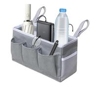 Dorm - Borsa da comodino con in ferro, multi-tasca, da appendere, | Organizzatore laterale rinforzato per letto a castello superiore per bottiglia d'acqua tessuto telefono cellulare libri