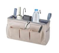 Dorm - Borsa da comodino con in ferro, multi-tasca, da appendere, | Organizzatore laterale rinforzato per letto a castello superiore per bottiglia d'acqua tessuto telefono cellulare libri
