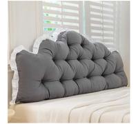 Dorm Headboard Pillow Twin XL, RuffleTufted Crown Backrest Cushion for Sitting, Reading & Loungin (Dark gray,120 * 60 * 10cm)