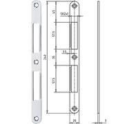 dormakaba Piastra di battuta piatta SB.REDS