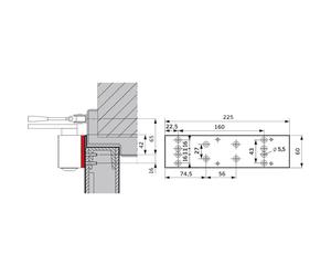 dormakaba Piastra di montaggio per TS 73 V