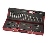 Dormer L12014M Serie L120 HSS Set di attrezzature per filettatura, luminoso, E500 + F300 + L112 + L110, 34 pezzi