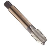 Dormer mtt-x E000/mtt-x E010 Powdered metal Spiral Point Threading Tap, Gold Oxide Finish, Round Shank with Square End, Plug Chamfer, M6-1, 1