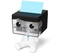 Dormercy Dispenser pop-up per scrivania, idea ragazzo, porta foglietti adesivi per ufficio e scuola, forniture per ufficio carino, 7,6 x 7,6 cm, design magnetico, bianco, 1 confezione