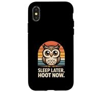 Dormi più tardi Hoot Ora Amanti del gufo Custodia per iPhone X/XS