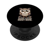 Dormi più tardi Hoot Ora Amanti del gufo PopSockets PopGrip Adesivo