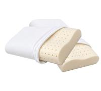 DORMIDEA Set 2 Guanciale Memory Foam Forato Doppia Onda 67x42 cm - H 8/10 cm Sostegno Cervicale Cervicale Air