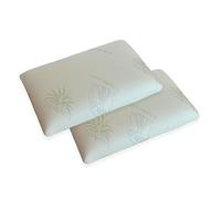 Dormiland - Coppia Cuscini 100% Memory Foam, Altezza 15cm con Fodera in Aloe Vera - Dispositivo Medico Classe 1