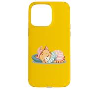 Dormire Carino Gatto Gute Nacht Pigiama Kitty Custodia per iPhone 15 Pro Max
