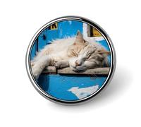 Dormire Piccolo Gatto Distintivo Rotondo Carino Spilla Cappelli Giacche Decorazione Personalizzata Spilla Abbigliamento Gioielli Accessori per Festa di Nozze Regalo