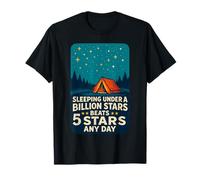 Dormire sotto Un miliardo di Stelle Camping Camper Diver Maglietta