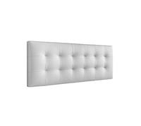 DORMIUM CONFORT Chester 2104 145 Finta Pelle Bianco Testiere Letto, Plastica Legno, 145X50X7 cm