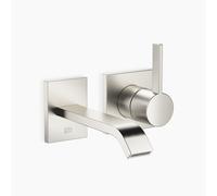 Dornbracht IMO Mitigeur monocommandé mural pour lavabos, avec garniture d'écoulement, saillie 170mm, 36861671-06, 36861671-06, Colorazione: Platino Opaco