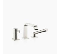 Dornbracht IMO Mitigeur monocommandé pour baignoire à trois trous pour montage sur bord de baignoire ou sur bord de carrelage, saillie 224 mm, 27412670-06, 27412670-06, Colorazione: Platino Opaco