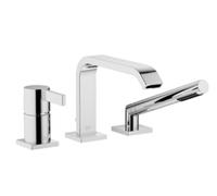 Dornbracht IMO Mitigeur monocommandé pour baignoire à trois trous pour montage sur bord de baignoire ou sur bord de carrelage, saillie 224 mm, 27412670-33, 27412670-33, Colorazione: Nero opaco