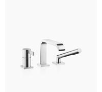 Dornbracht IMO Mitigeur monocommandé pour baignoire à trois trous pour montage sur bord de baignoire ou sur bord de carrelage, saillie 224 mm, 27412670-93, 27412670-93, Colorazione: Cromo Opaco