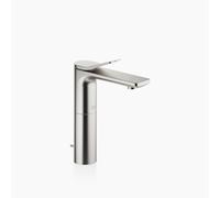 Dornbracht LISSÉ Mitigeur monocommandé pour lavabo avec pied surélevé, avec garniture d'écoulement, saillie 130mm, 33506845-06, 33506845-06, Colorazione: Platino Opaco