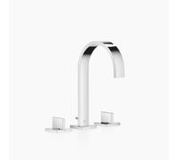 Dornbracht MEM batteria per lavabo a tre fori con rosette singole, con