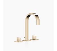 Dornbracht MEM Mélangeur de lavabo à trois trous avec rosaces individuelles, avec garniture d'écoulement, saillie 165mm, 20713782-47, 20713782-47, Colorazione: Champagne