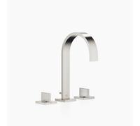 Dornbracht MEM Mélangeur de lavabo à trois trous avec rosaces individuelles, avec garniture d'écoulement, saillie 165mm, 20713782-06, 20713782-06, Colorazione: Platino Opaco