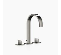 Dornbracht MEM Mélangeur de lavabo à trois trous avec rosaces individuelles, avec garniture d'écoulement, saillie 165mm, 20713782-19, 20713782-19, Colorazione: Cromo scuro