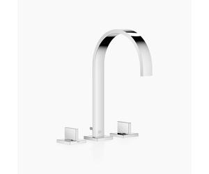 Dornbracht MEM Mélangeur de lavabo à trois trous avec rosaces individuelles, avec garniture d'écoulement, saillie 200mm, 20715782-00, 20715782-00, Colorazione: cromo