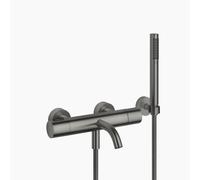 Dornbracht META Mitigeur monocommandé pour bain, pour montage mural, avec flexible de douche, saillie 210mm, 34234979-99, 34234979-99, Colorazione: scuro Platino opaco