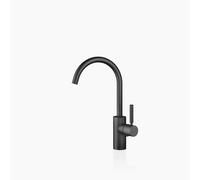 Dornbracht Meta miscelatore monocomando per lavabo con scarico, sporgenza 167 mm, bocca girevole a 360, Colorazione: Nero opaco