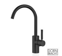 Dornbracht Meta miscelatore monocomando per lavabo con scarico, sporgenza 167 mm, bocca girevole a 360, Colorazione: Nero opaco