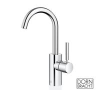 Dornbracht Meta miscelatore monocomando per lavabo senza scarico, sporgenza 123 mm, bocca girevole a 360, Colorazione: cromo