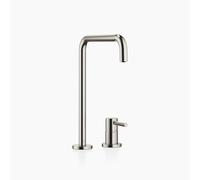 Dornbracht META SQUARE batteria a due fori con rosette singole, scarico 235 mm,