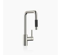 Dornbracht META Square robinet de cuisine, mitigeur monocommande, pull-down, avec fonction douche, saillie 200mm, 33870861-06, 33870861-06, Colorazione: Platino spazzolato