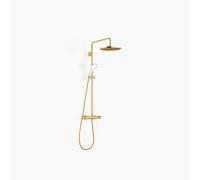 Dornbracht Showerpipe avec thermostat de douche sans douchettes à main, portée de la douchette à main 450mm, douchette à tête Ø 300mm, 34465979-37, 34465979-37, Colorazione: Oro brunito PVD