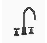Dornbracht TARA Mélangeur de lavabo à trois trous avec garniture d'écoulement, bec pivotant à 360°, saillie 165mm, 20713892-33, 20713892-33, Colorazione: Nero opaco