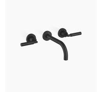 Dornbracht Tara miscelatore per lavabo a parete, sporgenza 190mm, kit montaggio finale, 36712882, Colorazione: Nero opaco