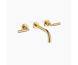 Dornbracht TARA Mélangeur mural pour lavabo sans garniture de vidage, saillie 190mm, kit de montage final, 36712882-28, 36712882-28, Colorazione: ottone spazzolato
