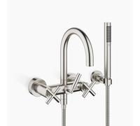 Dornbracht TARA Mitigeur bain-douche pour montage mural avec flexible de douche, inverseur bain/douche, saillie 240mm, 25133892-06, 25133892-06, Colorazione: Platino Opaco