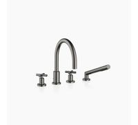 Dornbracht TARA Mitigeur de bain à 4 trous pour montage sur bord de baignoire ou de carrelage, inverseur automatique bain/douche, saillie 220mm, 27512892-99, 27512892-99, Colorazione: scuro Platino op