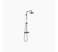 Dornbracht Tuyau de douche avec thermostat de douche, sans douche à main, douche sur pied 450 mm, douche de tête 220 mm, 34459979-33, 34459979-33, Colorazione: Nero opaco