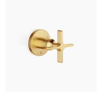 Dornbracht VAIA inverseur encastré trois voies, poignée croisillon, rosace D=60mm, 36210809-28, 36210809-28, Colorazione: ottone spazzolato