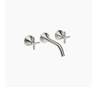 Dornbracht VAIA Mélangeur mural pour lavabo sans vidage, poignée croisillon, saillie 190mm, 36712809-06, 36712809-06, Colorazione: Platino Opaco