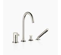 Dornbracht VAIA Mitigeur de bain à 4 trous pour montage sur bord de baignoire ou de carrelage, saillie 220 mm, 27632809-08, 27632809-08, Colorazione: platino
