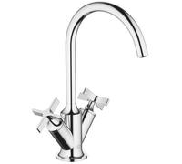 Dornbracht VAIA Mitigeur monocommandé pour lavabo avec vidage, poignées croisillons, saillie 167mm, 22513809-00, 22513809-00, Colorazione: cromo
