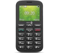 Doro 1380 - Telefono cellulare sbloccato 2G Dual SIM per anziani, con display da 2,4", fotocamera e pulsante di assistenza, colore: nero