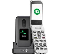 Doro 2880 4G - Telefono cellulare a conchiglia per anziani, semplice da usare, senza Internet, doppio schermo, tasti vocali, Bluetooth, telefono pieghevole